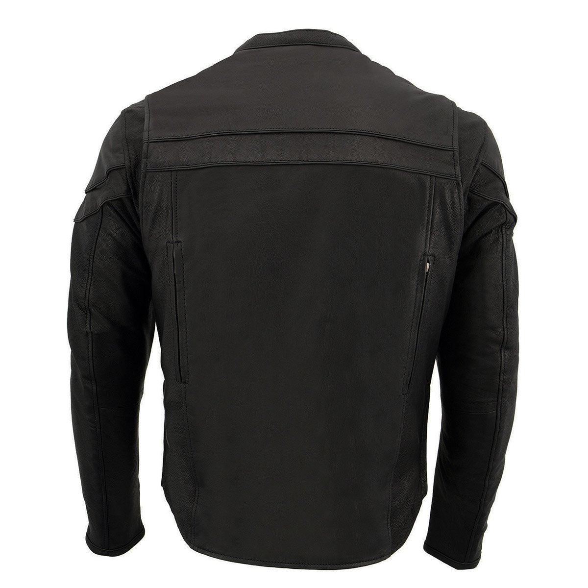 Men's ‘Crossover’ Black Leather Lightweight MC Jacket