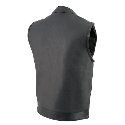 Men's Black 'Cool-Tec' ‘Club Style Vest’ Leather Vest