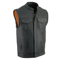 Men's Black 'Cool-Tec' ‘Club Style Vest’ Leather Vest