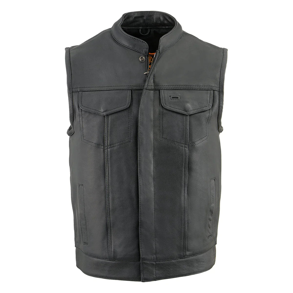 Men's Black 'Cool-Tec' ‘Club Style Vest’ Leather Vest