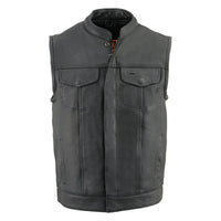 Men's Black 'Cool-Tec' ‘Club Style Vest’ Leather Vest