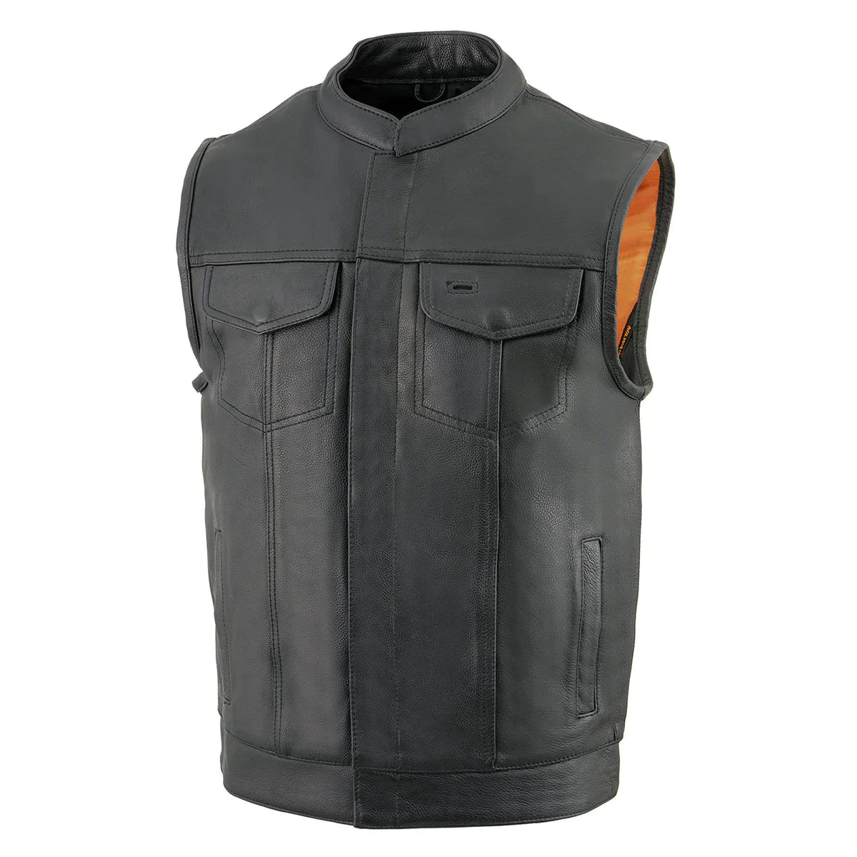 Men's Black 'Cool-Tec' ‘Club Style Vest’ Leather Vest