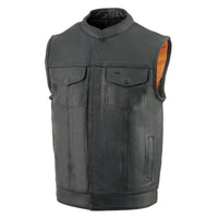 Men's Black 'Cool-Tec' ‘Club Style Vest’ Leather Vest