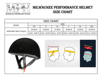 Milwaukee Helmets Bare Bones' Glossy Black Half Helmet