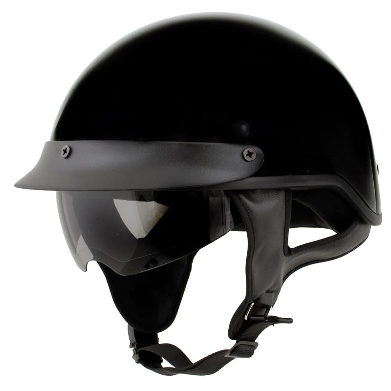 Milwaukee Helmets 'Momentum' Glossy Black Half Helmet