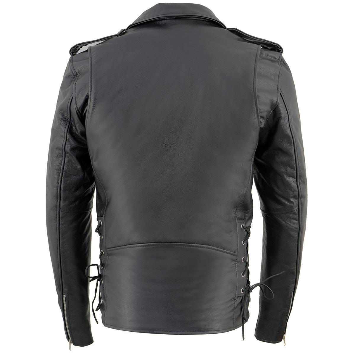 Men's TALL Classic Side Lace Police Style Motorcycle Leather